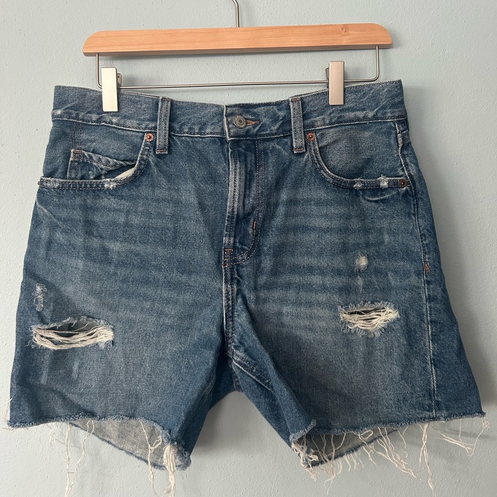 Distressed Denim Shorts